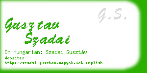 gusztav szadai business card