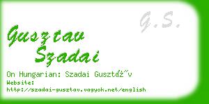 gusztav szadai business card